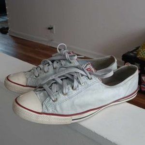 Baby Blue Satin Converse